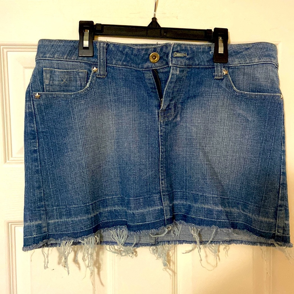 Jean mini skirt
